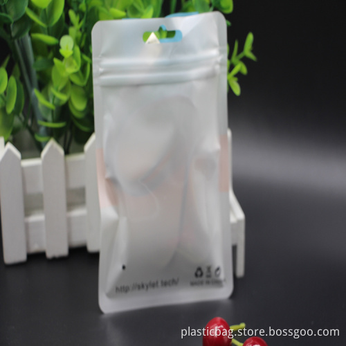 White Plastic Bags with Ziplock for Phone Case